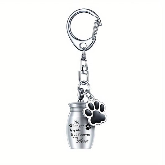 Pet Urns Keychain Dog/Cat for Ashes Cremation Jewelry Paw Print Memorial Keepsake